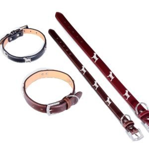 collar cuero perrito 50x2,5 cm