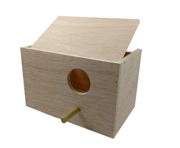 nido agapornis horizontal madera 22,5x14x14