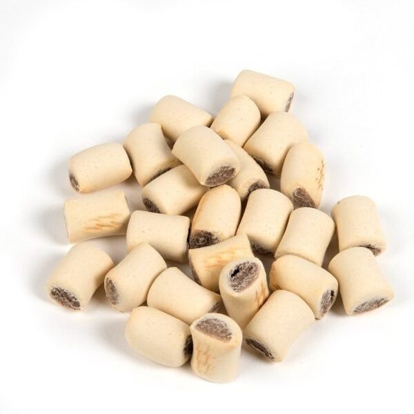 galletas mini rolls de médula 200 g | snack relleno y crujiente para perros – moly