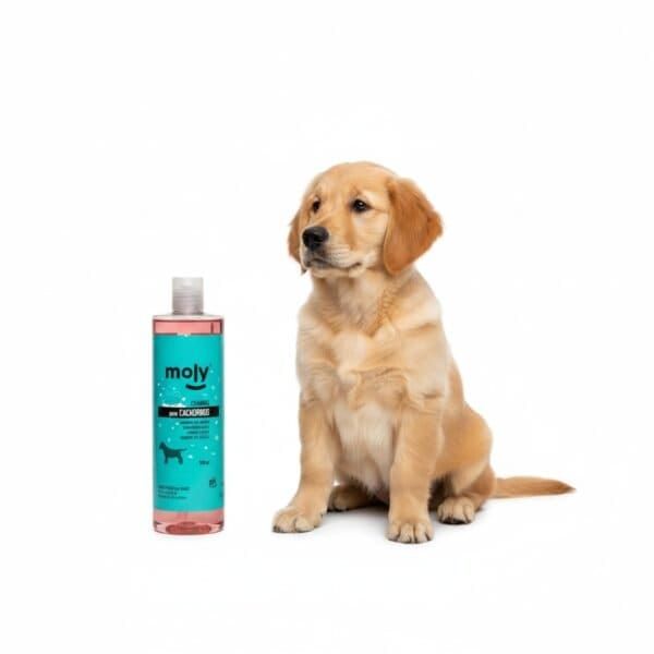 champú para cachorros 500 ml moly | limpieza ultra suave para pieles sensibles