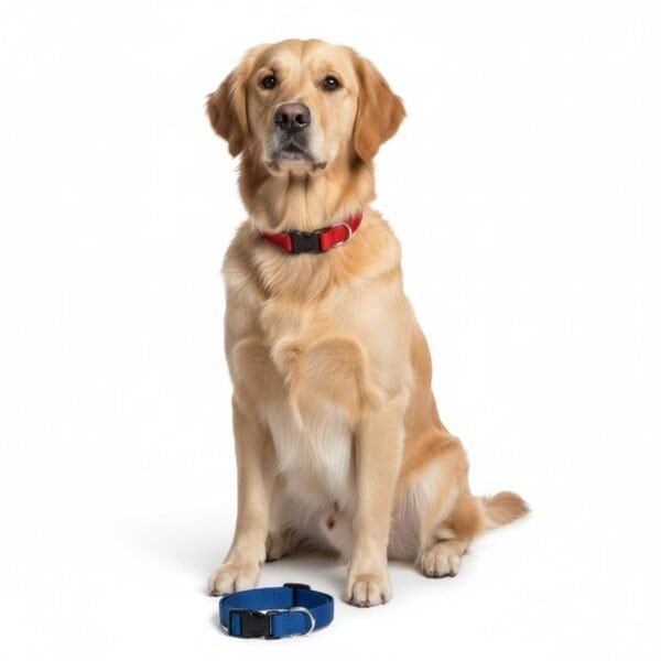 collar nylon liso 25 40cm x 1,5cm