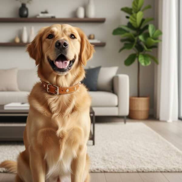 collar cuero liso c/fornitura 45 cm