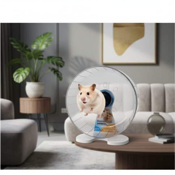 ruleta hamster con soporte 25*13*27.5 cm