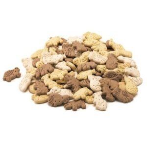 Galletas mini mix para perros en diferentes formas y sabores, ideal para premios y snacks crujientes para perros.