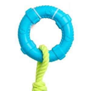 juguete tpr eco con cuerda interactivo dental 9 cm