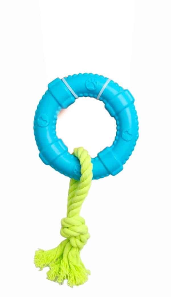 juguete tpr eco con cuerda interactivo dental 9 cm
