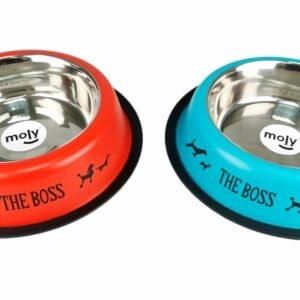Comedero para mascotas en acero inoxidable, diseño anti-deslizante y capacidad ideal.
