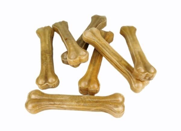 Huesos prensados para perros de 16 cm en bolsa de 22 unidades. Snack saludable y duradero para perros.