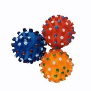 Pelota dental de vinilo de 8,5 cm, ideal para la limpieza dental y diversión de tu perro.