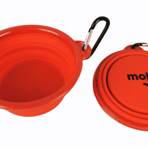 comedero plegable de silicona 350 ml moly | con mosquetón incluido portátil, antideslizante y perfecto para viajes