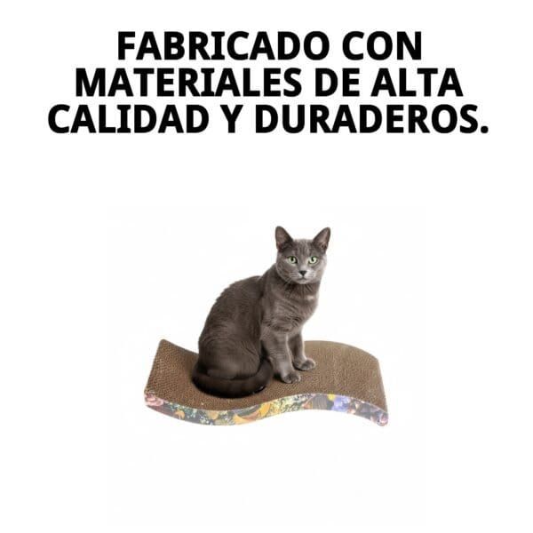 rascador ondulado gato 53x20,5x10 cm