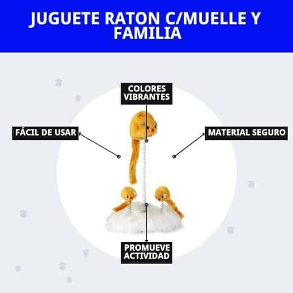 juguete raton c/muelle y familia