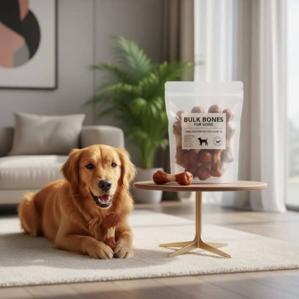 huesitos enrollados con pollo natural 1 kg moly | snack en granel para perros con soja y almidón | alta palatabilidad