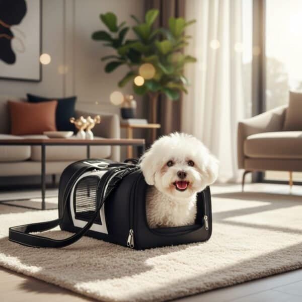 transportín nylon prestige 43×25×29 cm | bolsa de transporte cómoda y segura para perros y gatos – moly