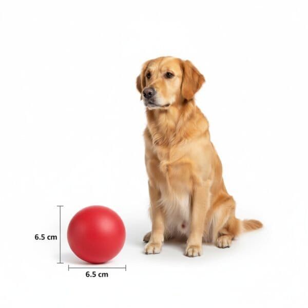 pelota caucho maciza mediana 6.5 cm
