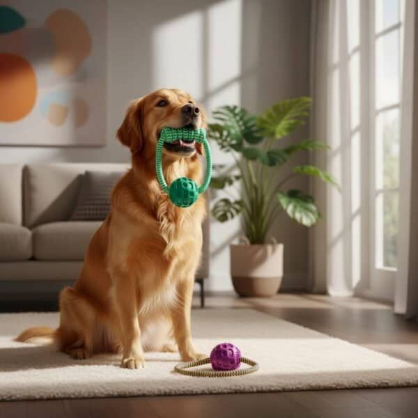 mordedor tpr redondo collection dior pet moly | juguete resistente y elegante para perros