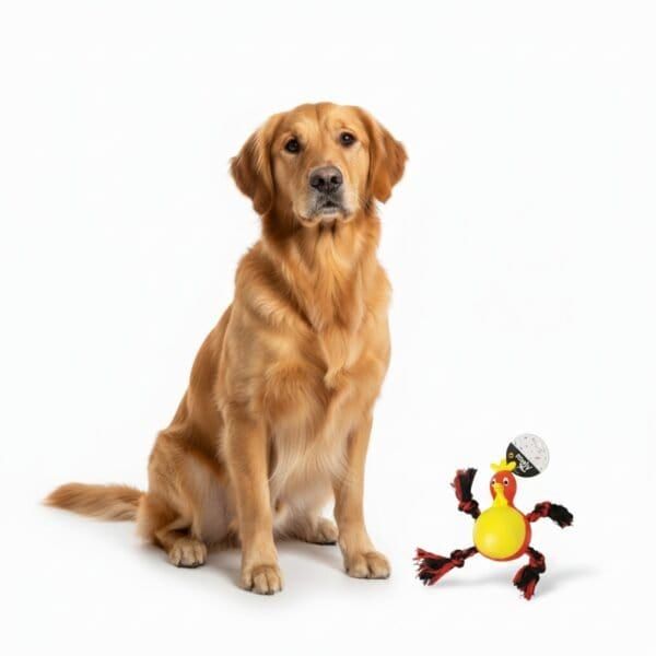 mordedor gallina para perros 21 cm moly | juguete resistente, divertido y estimulante