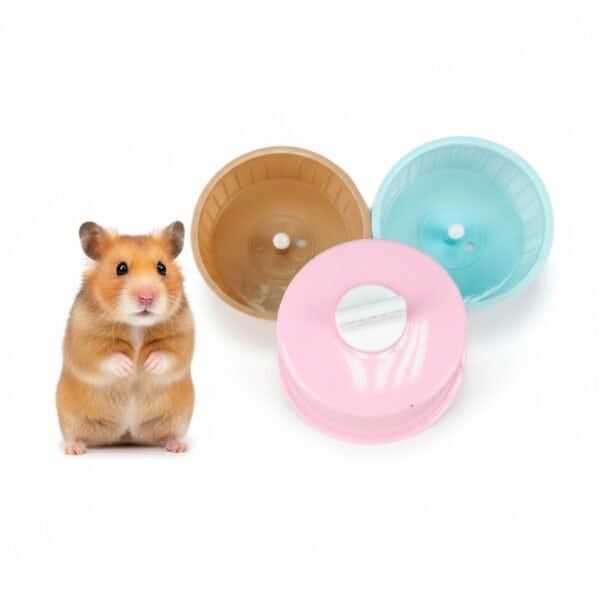 ruleta hamster 14.5cm plastico cerrada