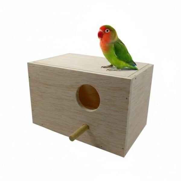 nido agapornis horizontal madera 22,5x14x14