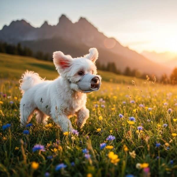 bozal deluxe gaviotas talla s moly | suave, ajustable y transpirable para perros pequeños