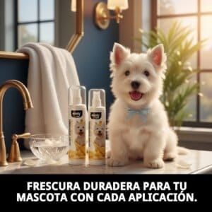 Esencia fresca y duradera en colonia para perros de 200 ml con aroma suave y protección diaria.