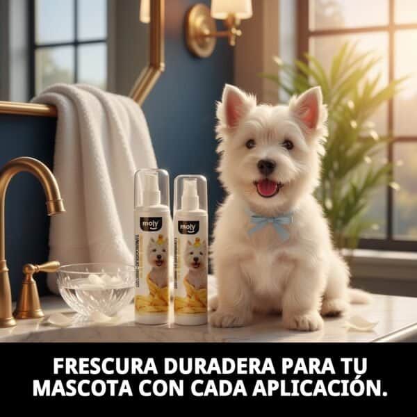Esencia fresca y duradera en colonia para perros de 200 ml con aroma suave y protección diaria.