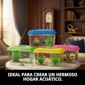 pecera plastico grande 30x20x21 cm