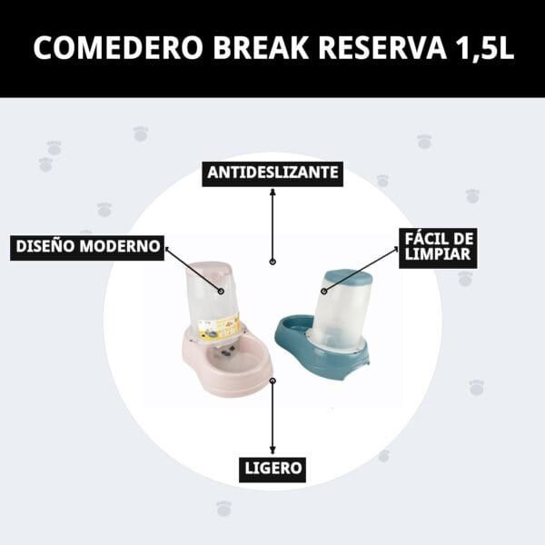 Comedero de mascotas con diseño moderno y fácil de limpiar, ideal para perros y gatos.