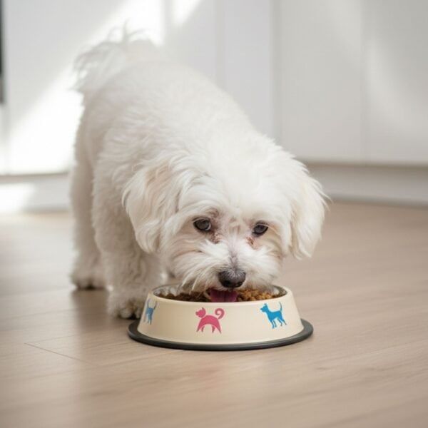 comedero de acero anti deslizante draw mascot – 16 cm / 0,55 l