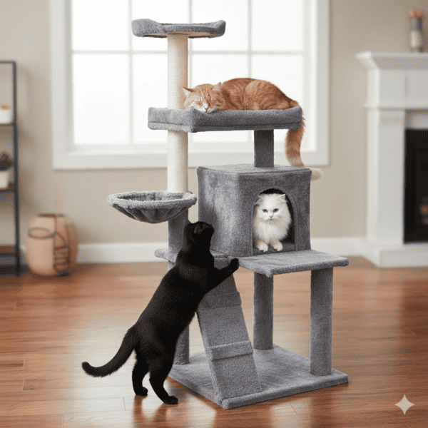 arbol rascador gato modelo paris 49x49x132 cm