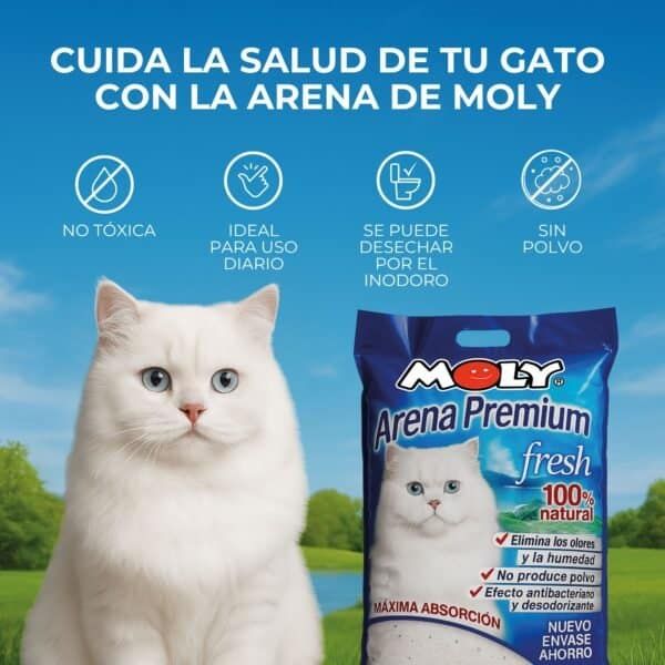 arena gatos gel silice moly premium 4.28 l 1.8 kg