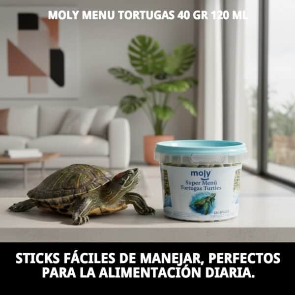 moly menu tortugas 40 gr 120 ml nutrición equilibrada