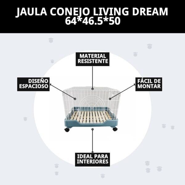 jaula conejo living dream 64*46.5*50