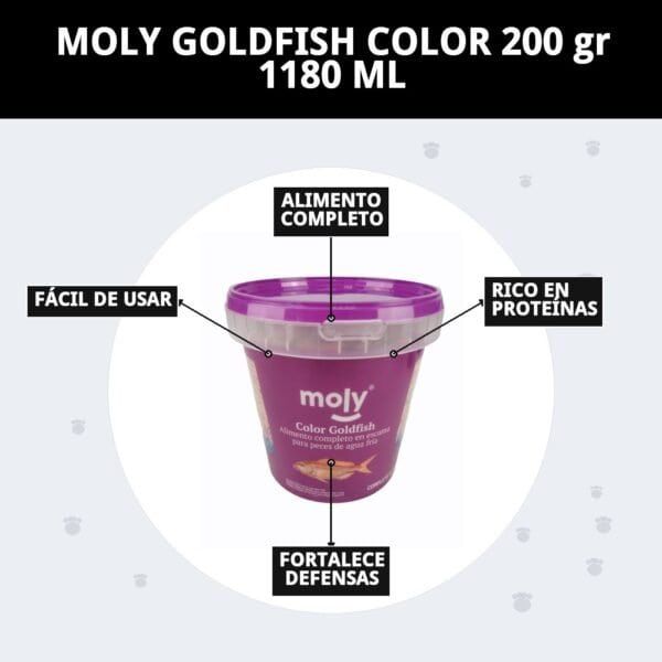 moly goldfish color 200 gr 1180 ml