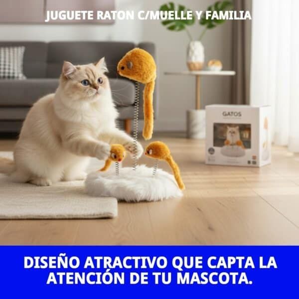 juguete raton c/muelle y familia
