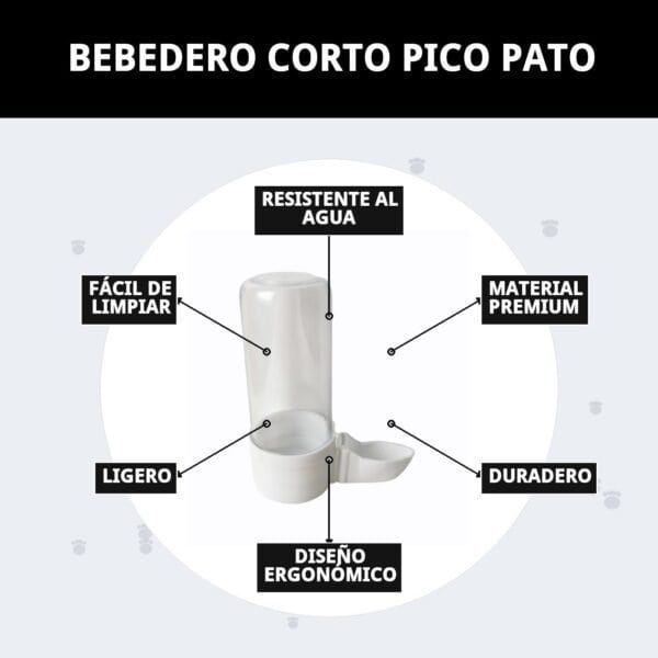 bebedero corto pico pato