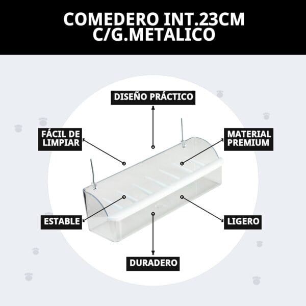 comedero int.23cm c/g.metalico