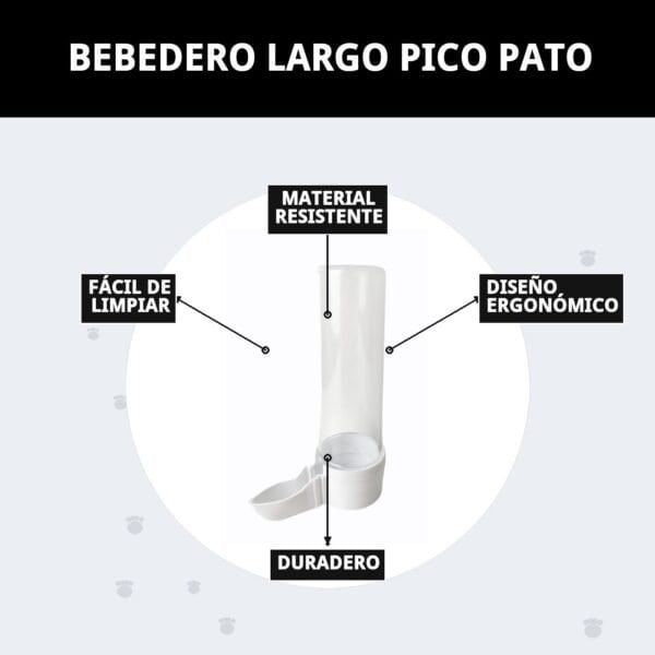 bebedero largo pico pato