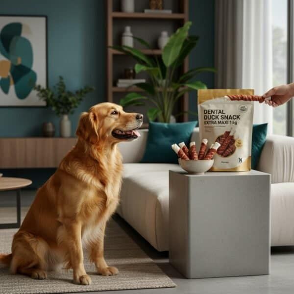 dental snack de pato extra maxi 1 kg | masticación prolongada y cuidado dental para perros grandes
