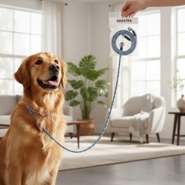 collar y ramal nylon adiestra 120 x 0,80cm