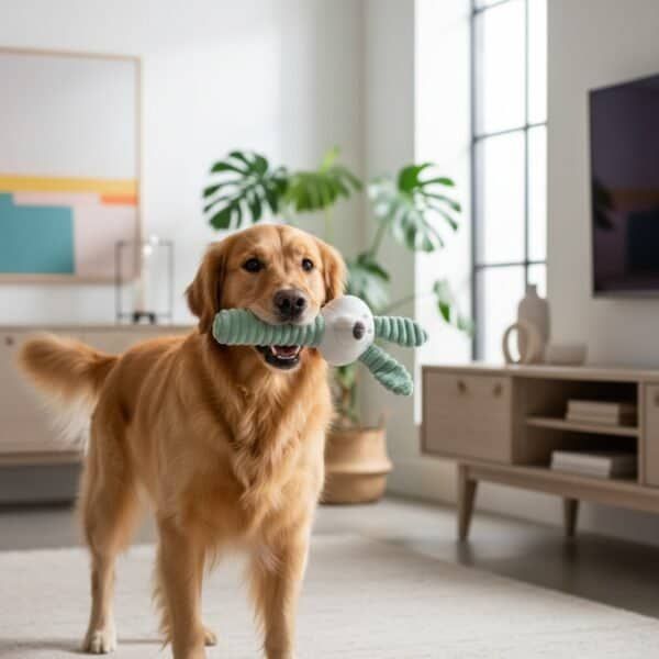 peluche rabbit para perros 26 cm moly | juguete suave con sonido, resistente y súper divertido