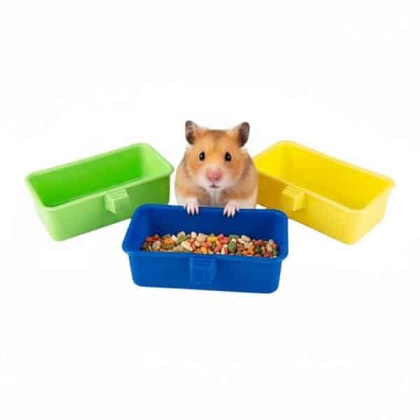 comedero cuadrado hamster