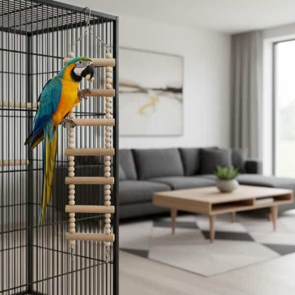 juguetes para pÁjaros inter escalera madera 10x46cm 6 unit