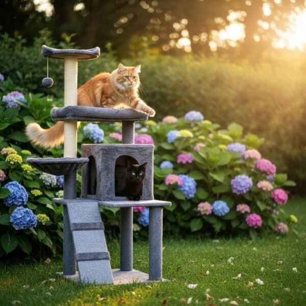 arbol rascador gato modelo paris 49x49x132 cm