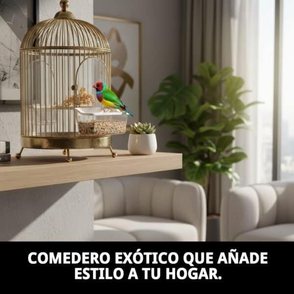 comedero exotico c/g. hierro 11 cm.