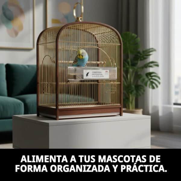 comedero profesional 3 huecos 18 cm.