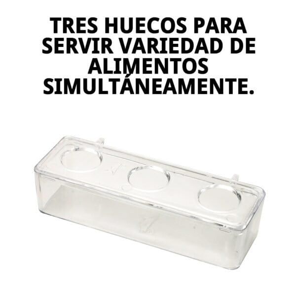 comedero profesional 3 huecos 18 cm.
