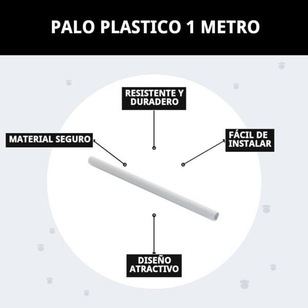 palo plastico 1 metro