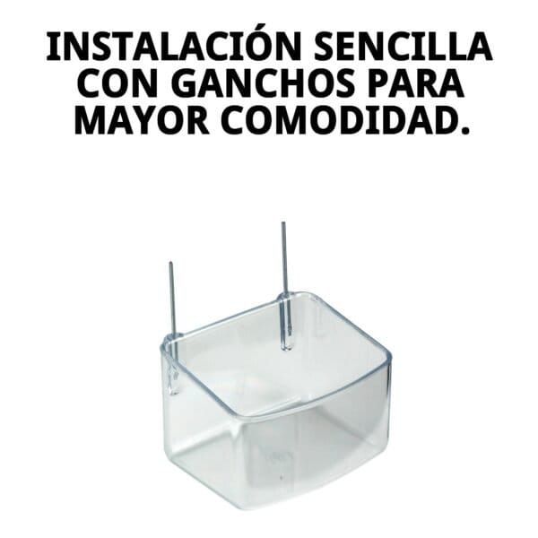 comedero loro c/ganchos
