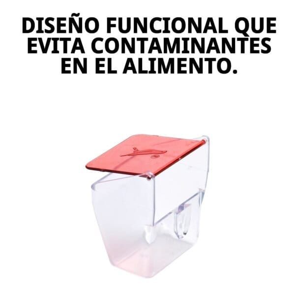 comedero tapa roja